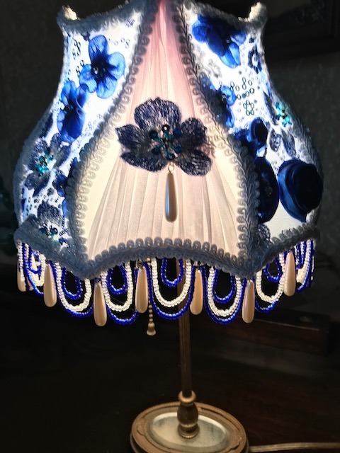 Vintage Victorian Era Lamp Shades, Old Fashioned Lamp Shade Fringe